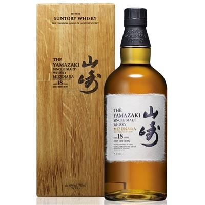 山崎18年水楢桶单一麦芽威士忌2017限定版 The Yamazaki Mizunara Japanese Oak Cask 18 Year Old Single Malt Whisky 2017 Edition 700ml