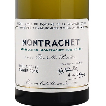 罗曼尼康帝酒庄蒙哈榭干白葡萄酒 Domaine de la Romanee-Conti Montrachet Grand Cru 750ml