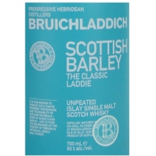 布赫拉迪经典大麦单一麦芽苏格兰威士忌 Bruichladdich Scottish Barley The Laddie Classic Unpeated Single Malt Scotch Whisky 700ml