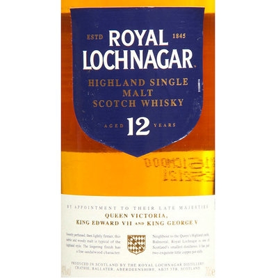 【限时特惠】皇家蓝勋12年单一麦芽苏格兰威士忌 Royal Lochnagar Aged 12 Years Highland Single Malt Scotch Whisky 700ml