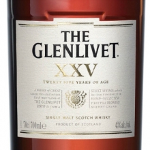 格兰威特25年单一麦芽苏格兰威士忌 Glenlivet XXV 25 Years of Age Single Malt Scotch Whisky 700ml