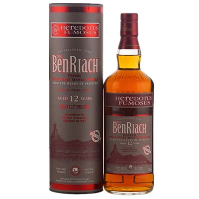 本利亚克12年泥煤PX雪莉桶单一麦芽苏格兰威士忌 Benriach Aged 12 Years Peated Single Malt Scotch Whisky 700ml
