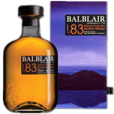 巴布莱尔1983年第一版单一麦芽苏格兰威士忌 Balblair Vintage 1983 1st Release Highland Single Malt Scotch Whisky 700ml
