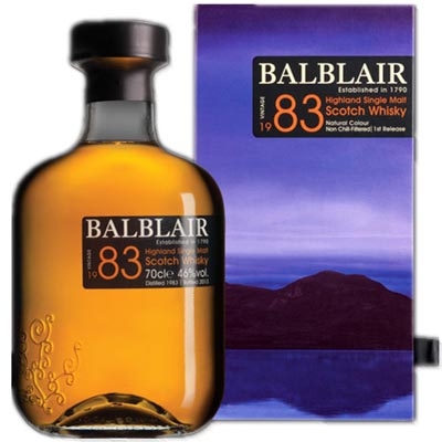 巴布莱尔1983年第一版单一麦芽苏格兰威士忌 Balblair Vintage 1983 1st Release Highland Single Malt Scotch Whisky 700ml
