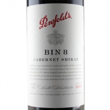 奔富酒庄BIN8干红葡萄酒 Penfolds Bin 8 Cabernet Shiraz 750ml（木塞旋塞随机发）