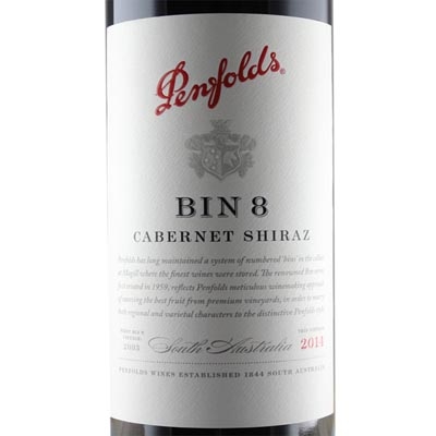 奔富酒庄BIN8干红葡萄酒 Penfolds Bin 8 Cabernet Shiraz 750ml（木塞旋塞随机发）