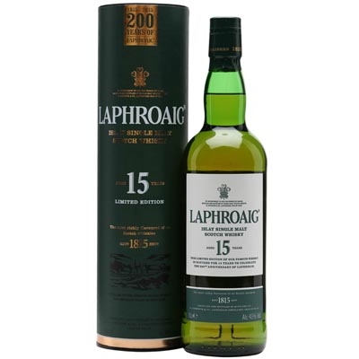 拉弗格15年限定200周年纪念版单一麦芽苏格兰威士忌 Laphroaig Aged 15 Years 200th Anniversary Islay Single Malt Scotch Whisky 700ml