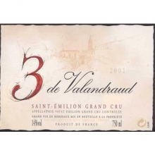 瓦兰德鲁庄园副牌3号干红葡萄酒 3 de Valandraud 750ml