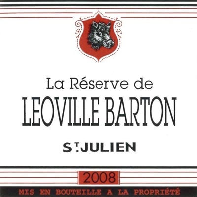巴顿庄园副牌干红葡萄酒 La Reserve de Leoville Barton 750ml