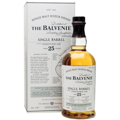 百富25年单桶单一麦芽苏格兰威士忌 The Balvenie 25YO Single Barrel Traditional Oak Single Malt Scotch Whisky 700ml