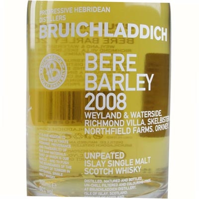 布赫拉迪贝雷大麦单一麦芽苏格兰威士忌2008版 Bruichladdich Bere Barley Unpeated Single Malt Scotch Whisky 2008 700ml