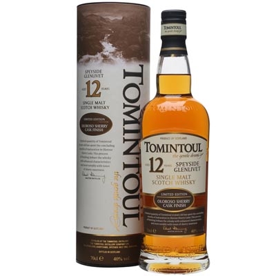 托明多尔12年雪莉桶单一麦芽苏格兰威士忌 Tomintoul Aged 12 Years Sherry Cask Speyside Glenlivet Single Malt Scotch Whisky 700ml