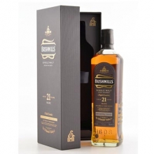 布什米尔21年单一麦芽爱尔兰威士忌 Bushmills Aged 21 Years Single Malt  Irish Whiskey 700ml（新旧包装随机发货）