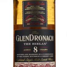 格兰多纳8年单一麦芽苏格兰威士忌 Glendronach Aged 8 Years The Hielan Highland Single Malt Scotch Whisky 700ml