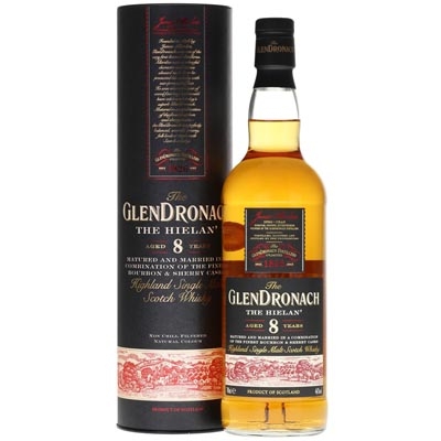 格兰多纳8年单一麦芽苏格兰威士忌 Glendronach Aged 8 Years The Hielan Highland Single Malt Scotch Whisky 700ml