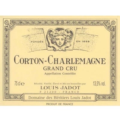 路易亚都世家高登查理曼特级园干白葡萄酒 Louis Jadot Domaine des Heritiers Corton-Charlemagne Grand Cru 750ml