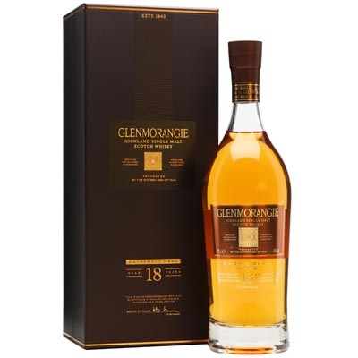 格兰杰18年单一麦芽苏格兰威士忌 Glenmorangie 18 Years Old Extremely Rare Highland Single Malt Scotch Whisky 700ml