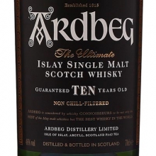 阿贝10年单一麦芽苏格兰威士忌 Ardbeg Guaranteed Ten Years Old Islay Single Malt Scotch Whisky 700ml