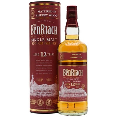 本利亚克12年红鼎雪莉桶单一麦芽苏格兰威士忌 Benriach Aged 12 Years Sherry Wood Single Malt Scotch Whisky 700ml