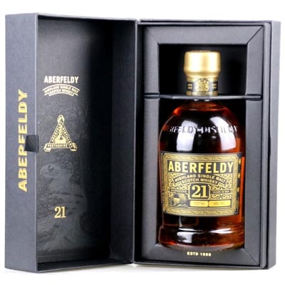 艾柏迪21年单一麦芽苏格兰威士忌 Aberfeldy Aged 21 Years Single Highland Malt Scotch Whisky 700ml