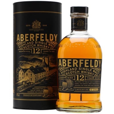 艾柏迪12年单一麦芽苏格兰威士忌 Aberfeldy Aged 12 Years Single Highland Malt Scotch Whisky 700ml