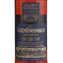 格兰多纳18年阿勒代斯单一麦芽苏格兰威士忌 Glendronach Aged 18 Years Allardice Highland Single Malt Scotch Whisky 700ml