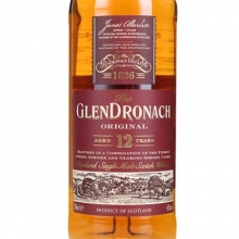 格兰多纳12年单一麦芽苏格兰威士忌 Glendronach Aged 12 Years Original Highland Single Malt Scotch Whisky 700ml
