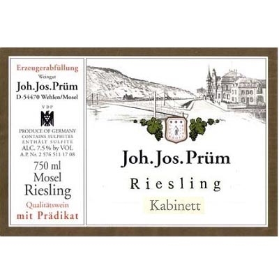 普朗酒庄珍藏雷司令白葡萄酒 Joh. Jos. Prum Riesling Kabinett 750ml