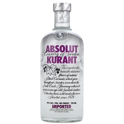 绝对黑加仑味伏特加 Absolut Kurant Vodka 750ml