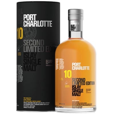 布赫拉迪波夏10年第二版限定单一麦芽苏格兰威士忌 Bruichladdich Port Charlotte 10 Second Limited Edition Single Malt Scotch Whisky 700ml