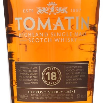 汤玛丁18年雪莉桶单一麦芽苏格兰威士忌 Tomatin 18YO Oloroso Sherry Cask Highland Single Malt Scotch Whisky 700ml