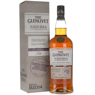 格兰威特纳朵拉雪莉桶单一麦芽苏格兰威士忌 Glenlivet Nadurra Oloroso Matured Single Malt Scotch Whisky 1000ml