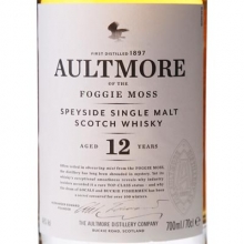 欧摩12年单一麦芽苏格兰威士忌 Aultmore Aged 12 Years Speyside Single Malt Scotch Whisky 700ml