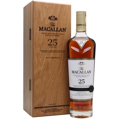 麦卡伦25年雪莉桶单一麦芽苏格兰威士忌 Macallan 25YO Sherry Oak Highland Single Malt Scotch Whisky 700ml