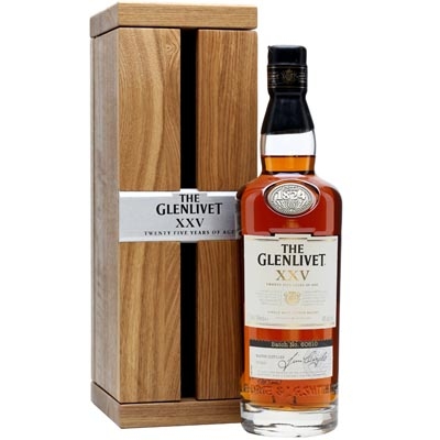 格兰威特25年单一麦芽苏格兰威士忌 Glenlivet XXV 25 Years of Age Single Malt Scotch Whisky 700ml