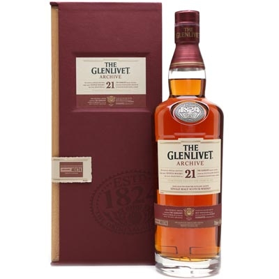 格兰威特21年单一麦芽苏格兰威士忌 Glenlivet 21 Years of Age Archive Single Malt Scotch Whisky 700ml