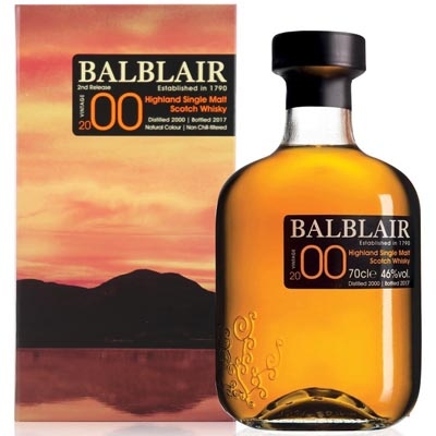 巴布莱尔2000年第二版单一麦芽苏格兰威士忌 Balblair Vintage 2000 2nd Release Highland Single Malt Scotch Whisky 700ml