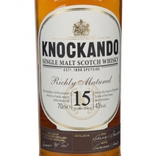 龙康得15年单一麦芽苏格兰威士忌 Knockando Aged 15 Years Single Malt Scotch Whisky 700ml