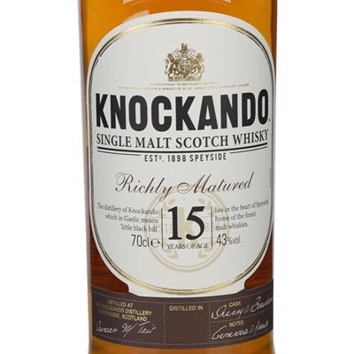 洛坎多15年单一麦芽苏格兰威士忌 Knockando Aged 15 Years Single Malt Scotch Whisky 700ml