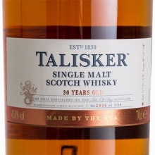 泰斯卡30年单一麦芽苏格兰威士忌 Talisker Aged 30 Years Single Malt Scotch Whisky 700ml