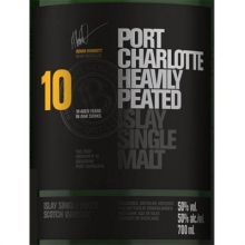 布赫拉迪波夏擢跃10年单一麦芽苏格兰威士忌 Bruichladdich Port Charlotte Aged 10 Years Heavily Peated Single Malt Scotch Whisky 700ml