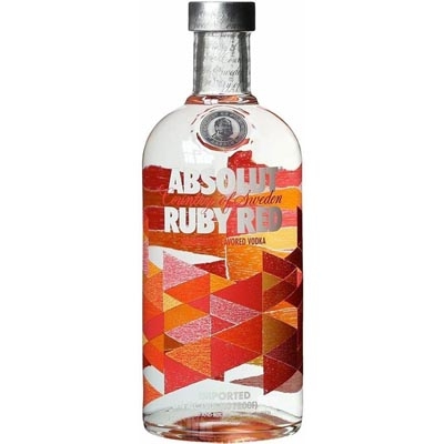 绝对红柚味伏特加 Absolut Ruby Red Vodka 750ml