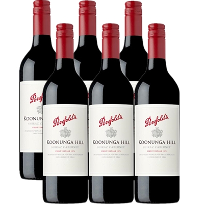 奔富酒庄蔻兰山西拉赤霞珠干红葡萄酒 Penfolds Koonunga Hill Shiraz Cabernet 750ml（木塞旋塞随机发）