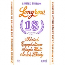 朗格罗18年单一麦芽苏格兰威士忌 Longrow 18 Year Old Campbeltown Single Malt Scotch Whisky 700ml