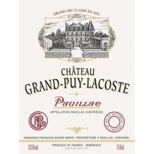 拉古斯酒庄正牌干红葡萄酒 Chateau Grand Puy Lacoste 750ml