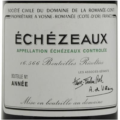 罗曼尼康帝酒庄依瑟索干红葡萄酒 Domaine de la Romanee-Conti Echezeaux Grand Cru 750ml