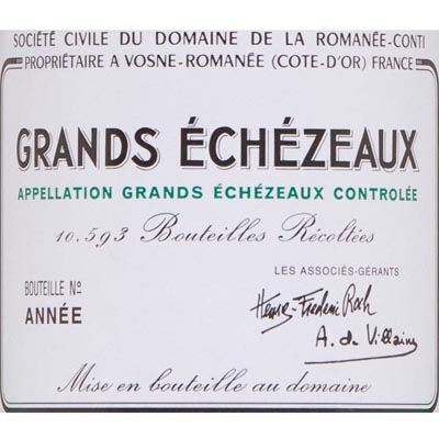 罗曼尼康帝酒庄大依瑟索干红葡萄酒 Domaine de la Romanee-Conti Grands Echezeaux Grand Cru 750ml
