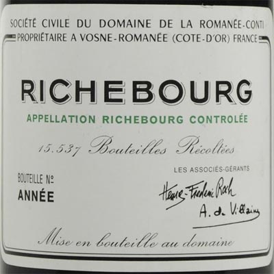 罗曼尼康帝酒庄李奇堡干红葡萄酒 Domaine de la Romanee-Conti Richebourg Grand Cru 750ml