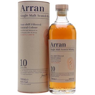 艾伦10年单一麦芽苏格兰威士忌 Arran Aged 10 Years Single Malt Scotch Whisky 700ml