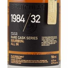 布赫拉迪1984/32年风云决胜单一麦芽苏格兰威士忌 Bruichladdich Rare Cask Series 1984/32 All In Single Malt Scotch Whisky 700ml